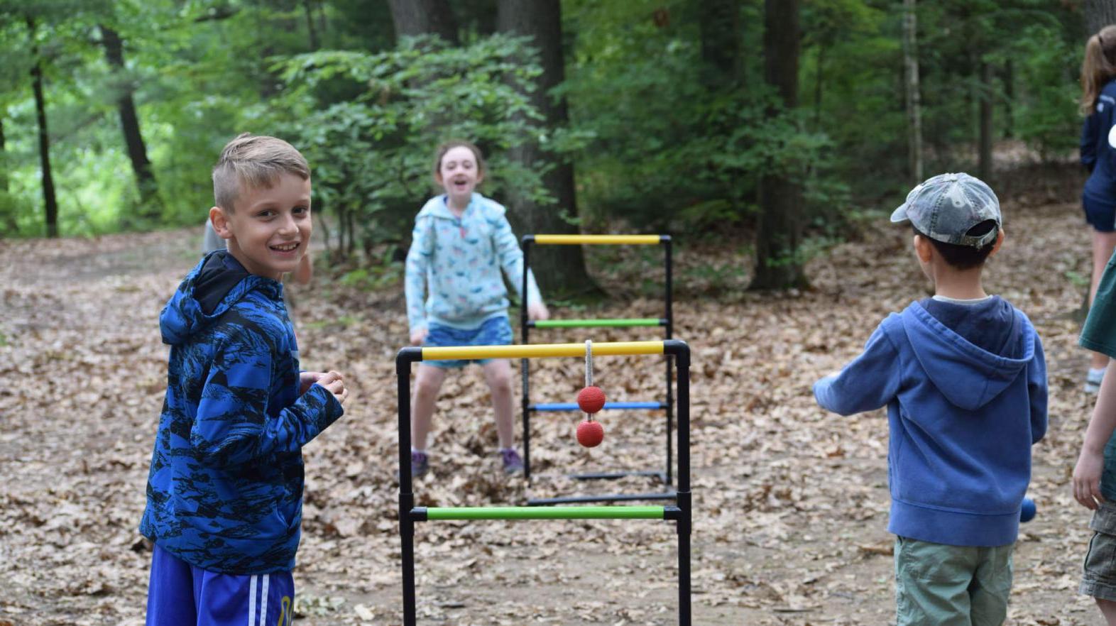 Campers play ladder ball